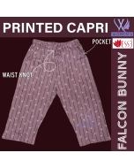 Women's Printed Capri Falcon Bunny