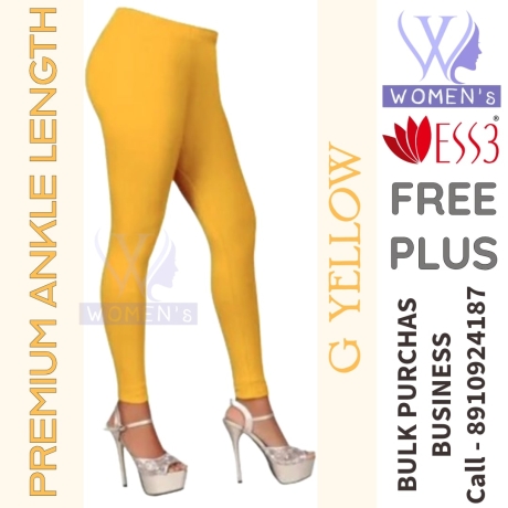 Women's G Yellow Color Ankle Length Leggings