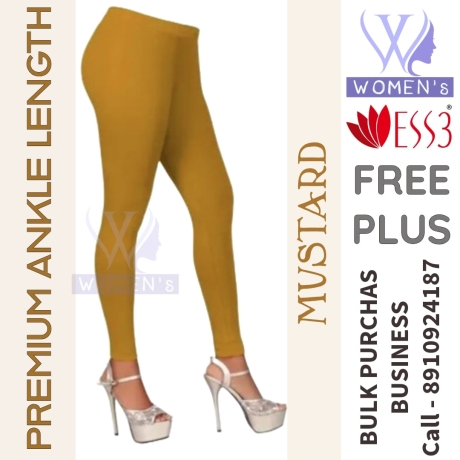 Women's Mustard Color Ankle Length Leggings