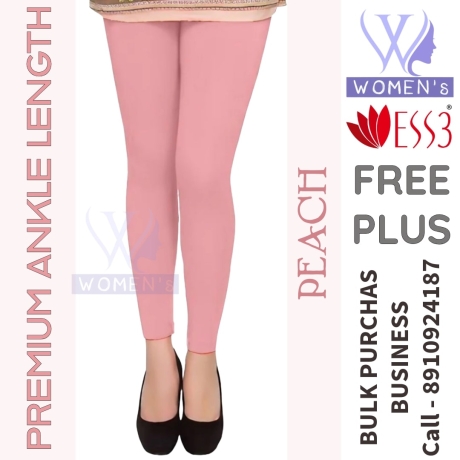 Women's Peach Color Ankle Length Leggings