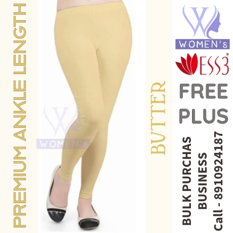 Women's Butter Color Ankle Length Leggings