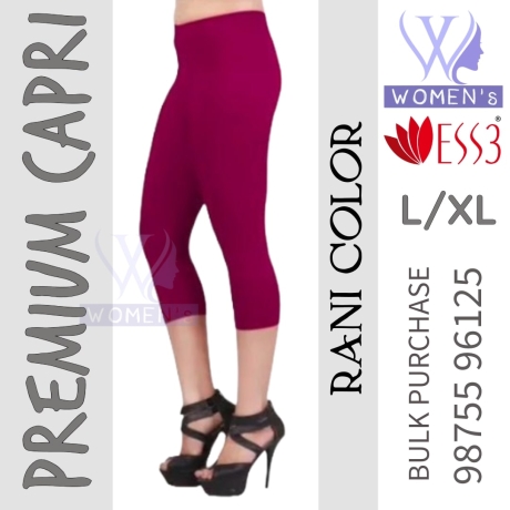 Women's Rani Colored Premium Capri