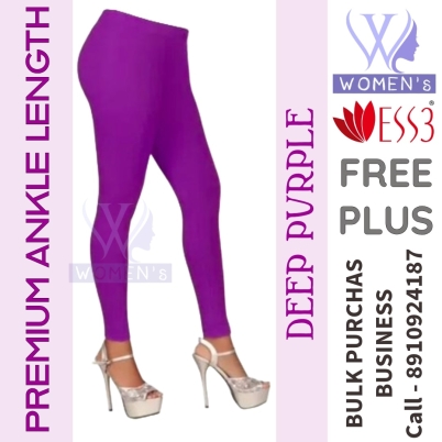 Women's Deep Purple Color Ankle Length Leggings